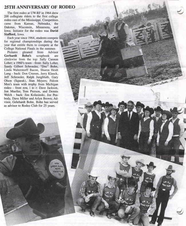 Rodeo anniversary FencePost, 1989