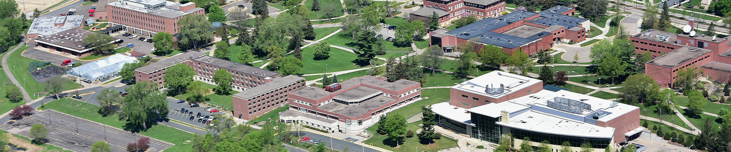 Aerial view of the University of Wisconsin River Falls