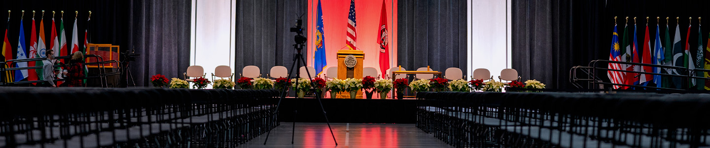 UWRF Commencement stage