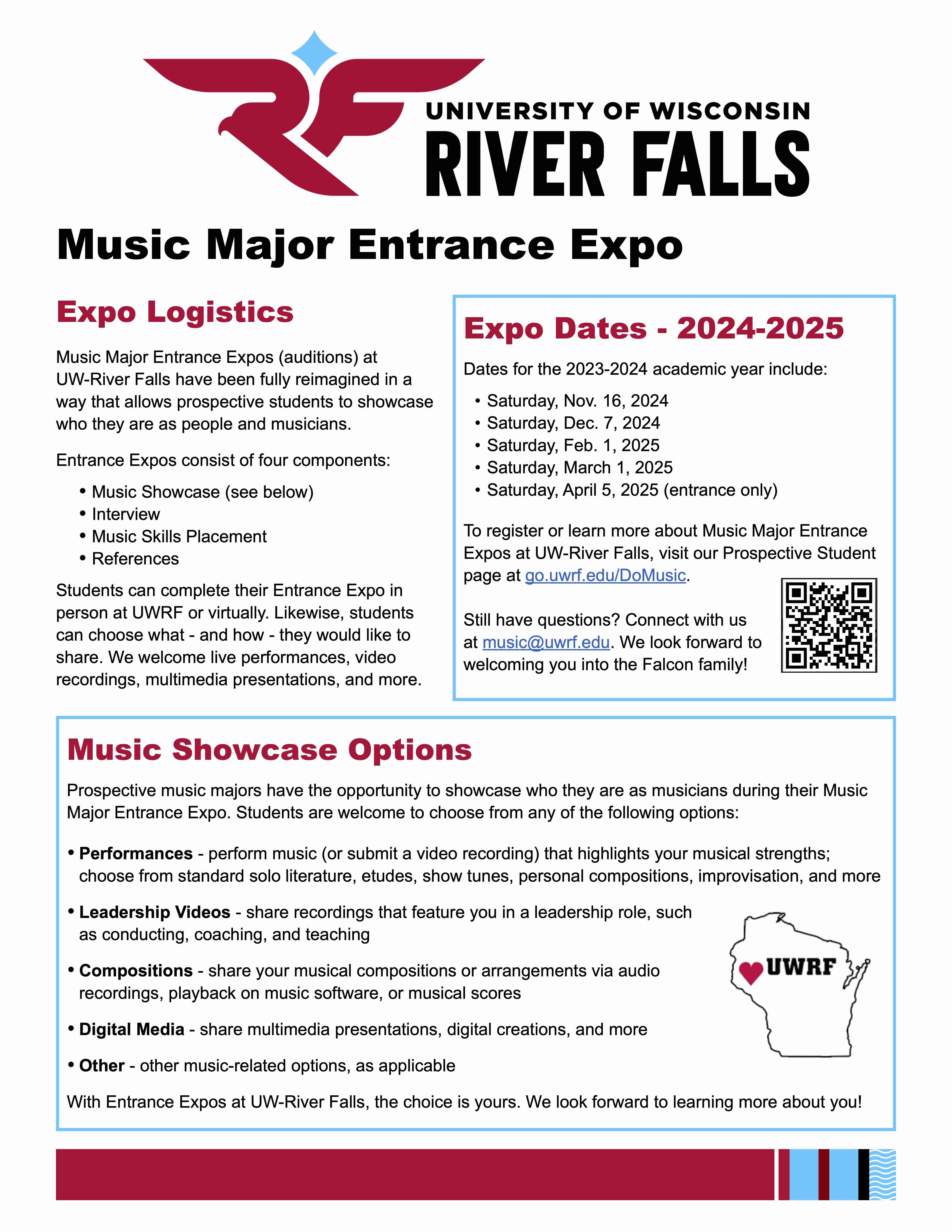 Music Major Entrance Expo - Flyer 2024