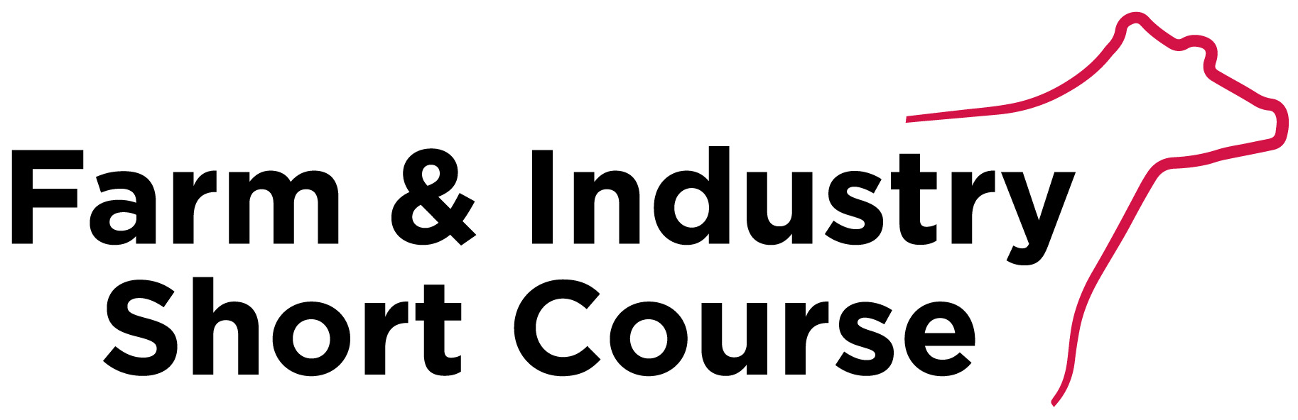 Farm and Industry Short Course logo in black and red